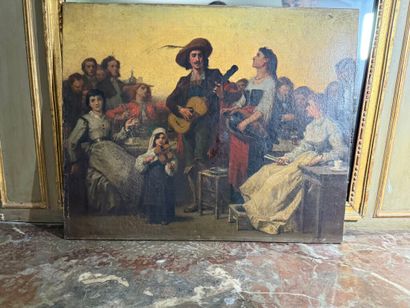 Auguste FEYEN-PERRIN (1826-1888).
La Troupe...