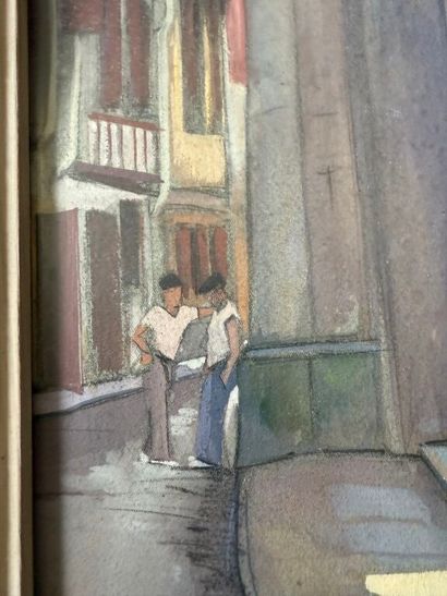 Dante ANTONINI (1914-1985). 
Clocher de Ciboure...