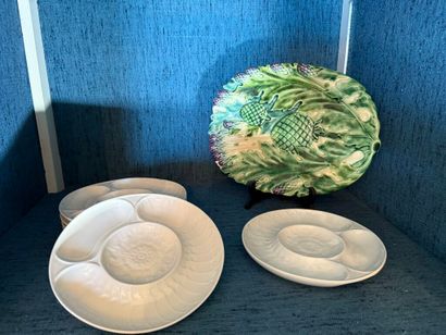 * Earthenware asparagus set including :
-...