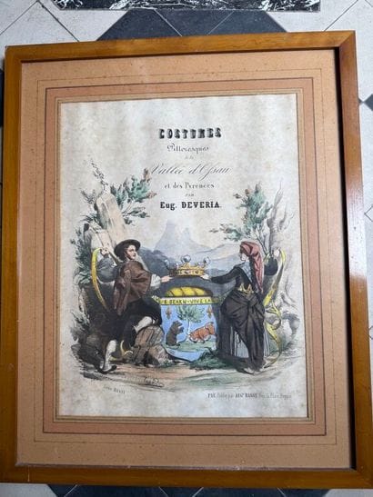 Eugène DEVERIA. 
Planche lithographiée du...