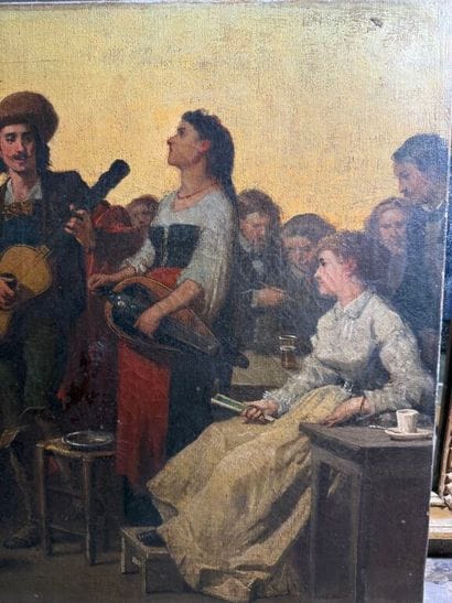 Auguste FEYEN-PERRIN (1826-1888).
La Troupe...