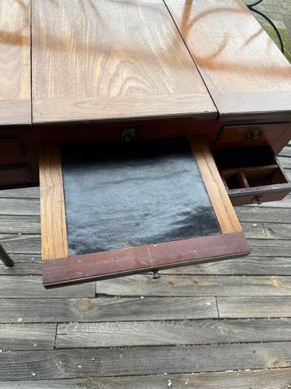 Small dressing table in veneered wood, the...