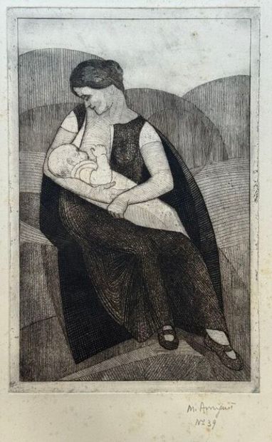 Marcel AMIGUET (1891-1958). Ensemble de cinq...