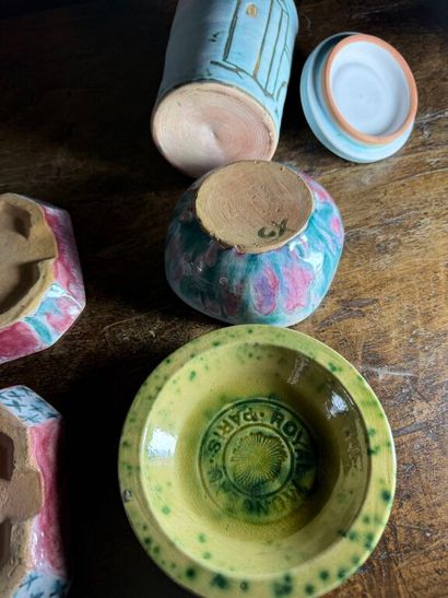 CAZAUX. 
A set of three earthenware pocket...
