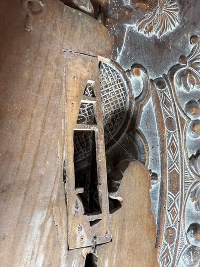 Descent from the Cross in wood carved in...