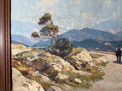 Gustave VIDAL (1895-1966). 
Route de montagne...