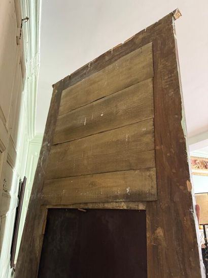 Moulded gilded and grey relacquered wood...