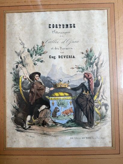 Eugène DEVERIA. 
Planche lithographiée du...