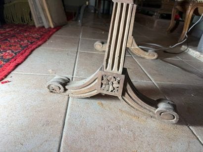Mantel screen in molded wood carved with...