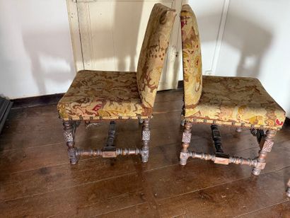 Paire de fauteuils et paire de chaises en...