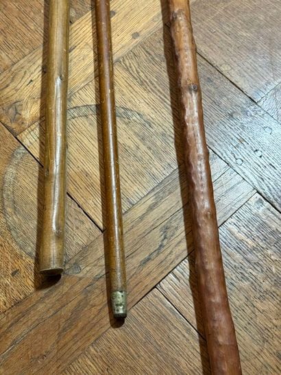 Set of three canes including: 
- Milord cane...