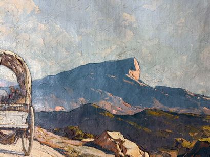 Gustave VIDAL (1895-1966). 
Route de montagne...