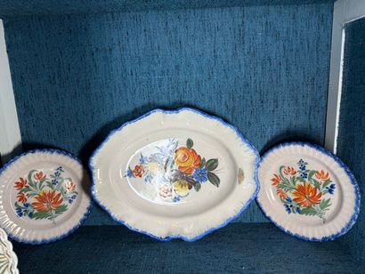 * Ceramic set including: 
- Auvillar. Oval...