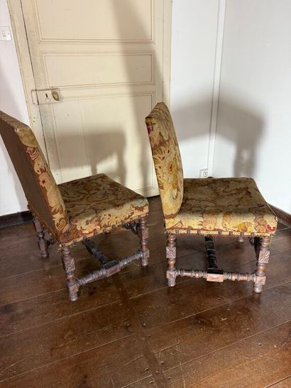 Paire de fauteuils et paire de chaises en...