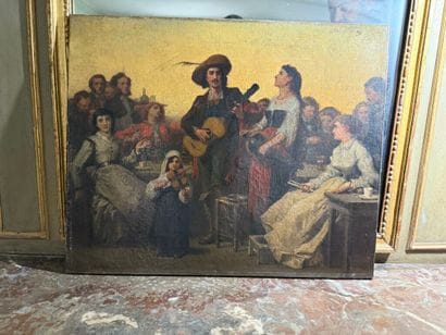 Auguste FEYEN-PERRIN (1826-1888).
La Troupe...