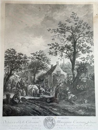 D'après OUDRY. 
«Les adieux de la nourrisse»....