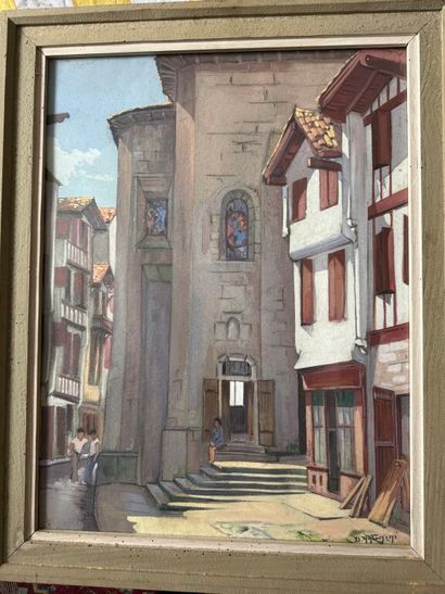 Dante ANTONINI (1914-1985). 
Clocher de Ciboure...