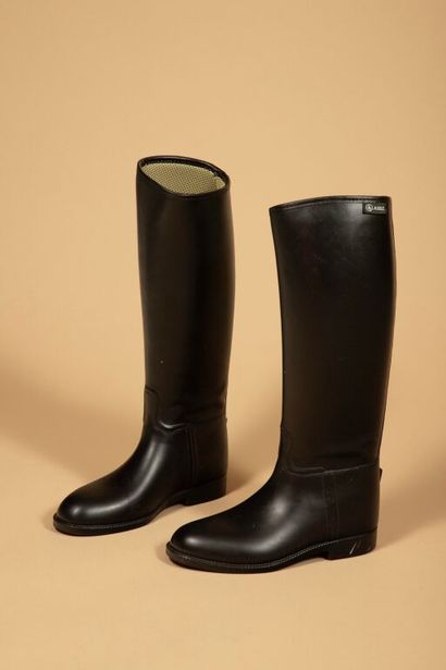 AIGLE 
Paire de bottes cavalières en caoutchouc...