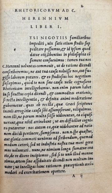 CICERON, Marcus Tullius Cicero dit. Rhetoricum...