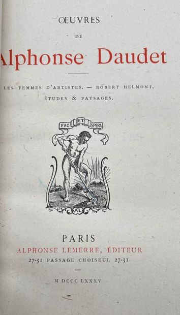 DAUDET, Alphonse. 7 novels and plays by Alphonse...