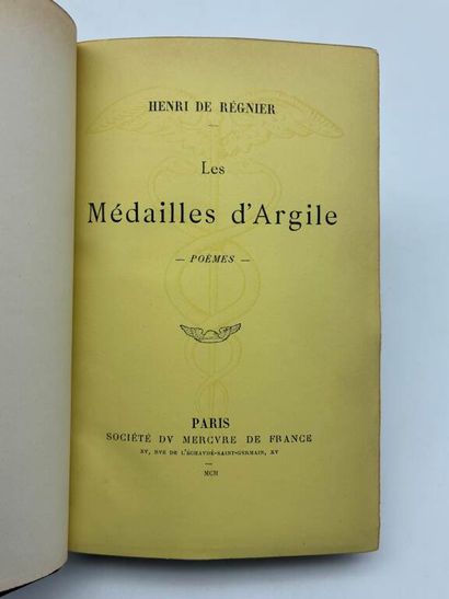 RÉGNIER, Henri de. Les Médailles d'argile...