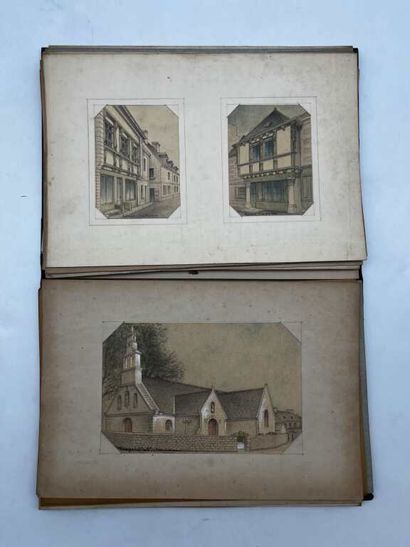 FRENCH ECOLE (19th century). Booklet of 25...