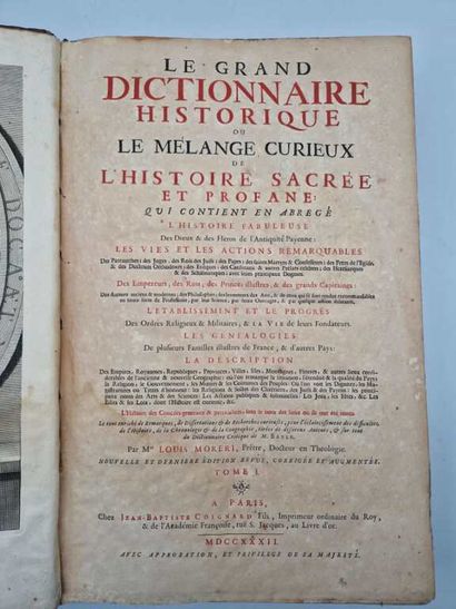MORERI, Louis. Le Grand Dictionnaire Historique,...