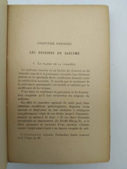 LAURENT, Emile. Sadisme et masochisme.
Edité...