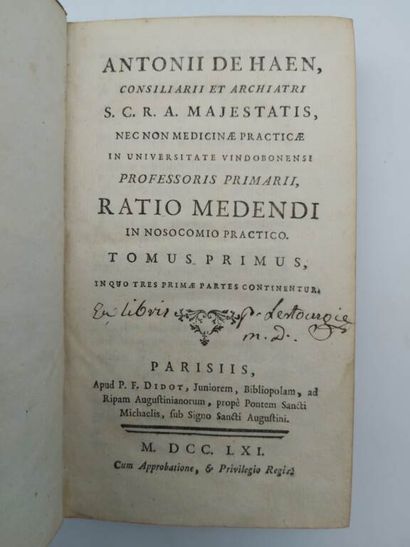 HAEN, Anton de. Consiliarii et archiatri...
