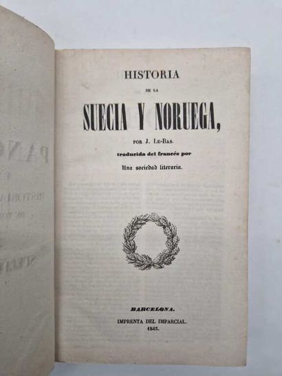 [SUEDE - NORVEGE]. LE BAS, Philippe. Historia...