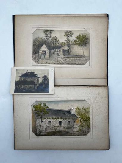 FRENCH ECOLE (19th century). Booklet of 25...