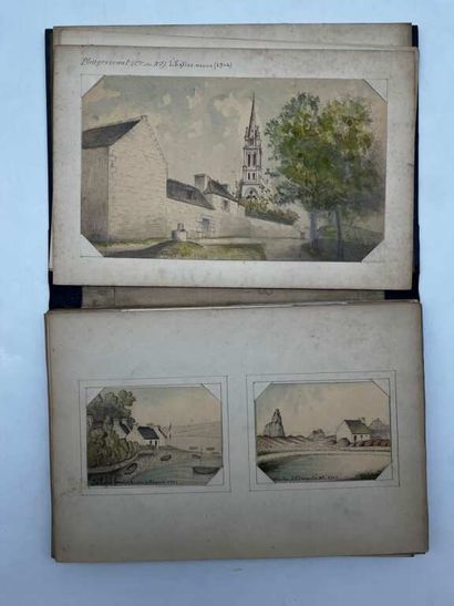 FRENCH ECOLE (19th century). Booklet of 25...