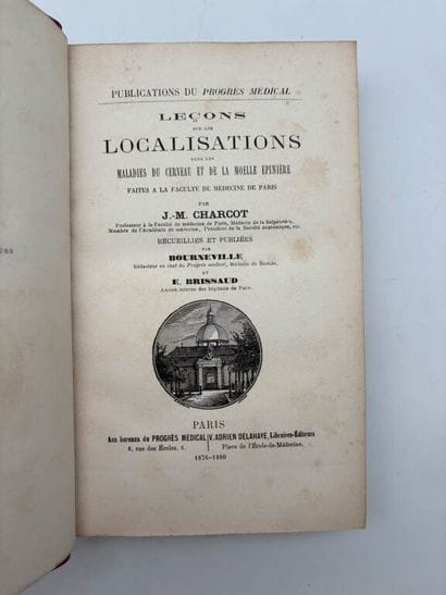 CHARCOT, Jean-Martin. Leçon sur les localisations...