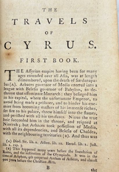 RAMSAY, Andrew Michael. Travels of Cyrus....