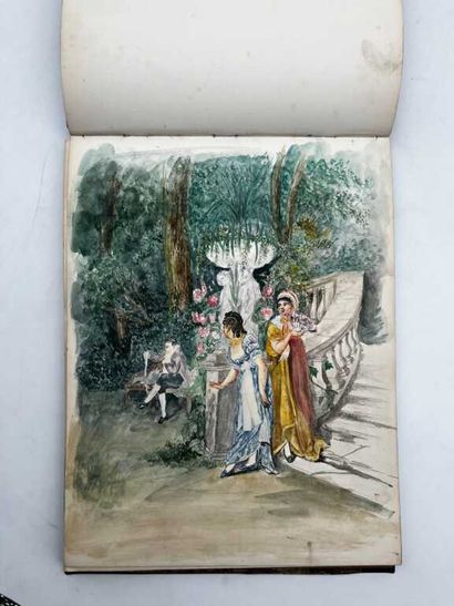 FRENCH ECOLE (19th century). Booklet of 36...