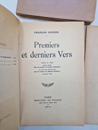 [POESIE]. Ensemble de 6 ouvrages de poésie...