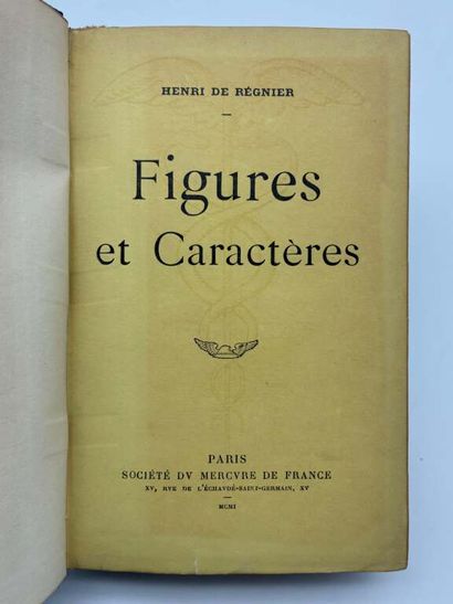 RÉGNIER, Henri de. Figures et Caractères.

Edité...