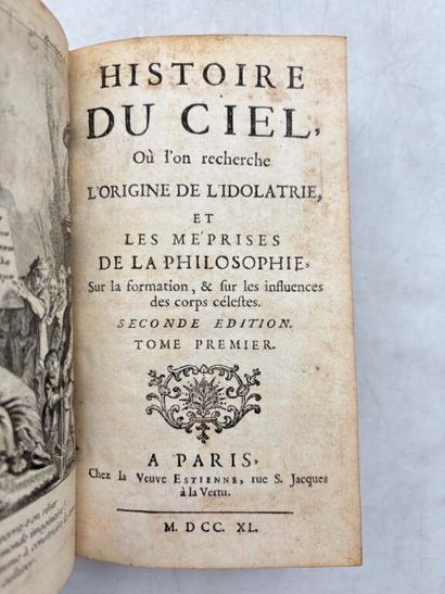 PLUCHE, Antoine. Histoire du ciel, où l'on...