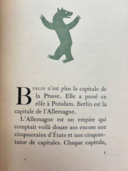 GIRAUDOUX, Jean. Berlin.
Paris, Émile-Paul...