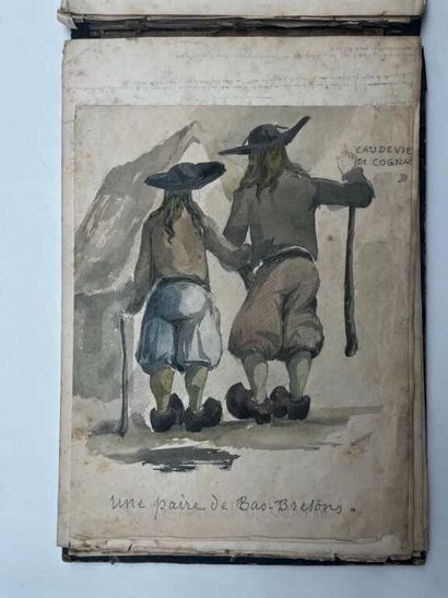 FRENCH SCHOOL (19th century), SIMON P.. Notebook...