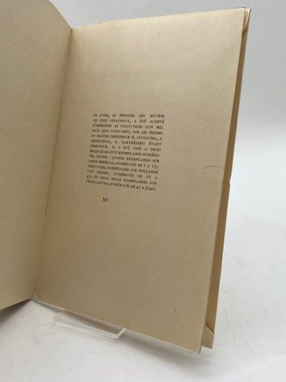 GIRAUDOUX, Jean. 4 novels, including on Japon...