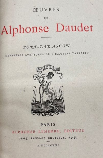 DAUDET, Alphonse. 7 novels and plays by Alphonse...