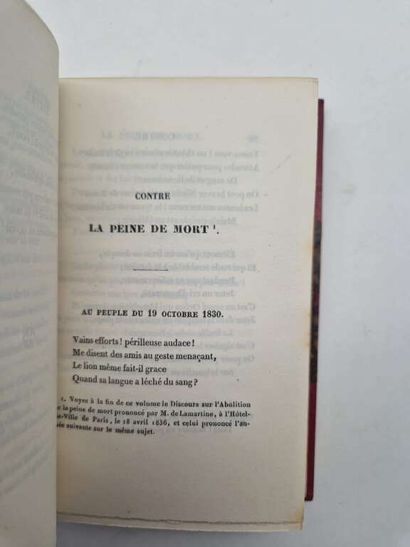 LAMARTINE, Alphonse de. OEuvres de Lamartine.
Paris,...