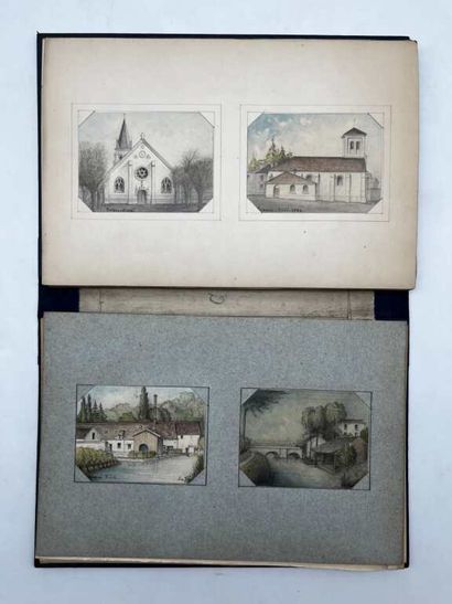 FRENCH ECOLE (19th century). Notebook of...