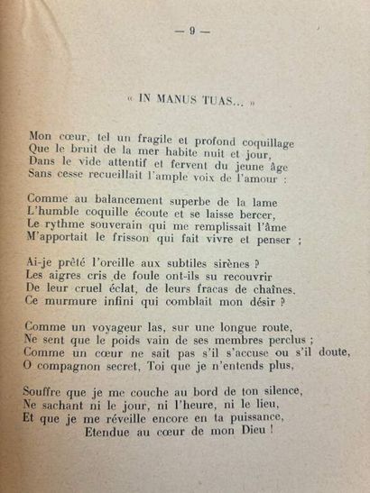 [POÉSIE]. Ensemble de six recueils du XIXe...