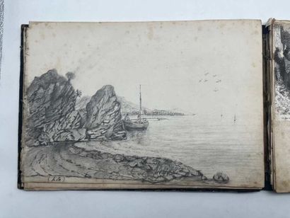 FRENCH SCHOOL (19th century), SIMON P.. Notebook...