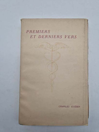 GUERIN, Charles. Premiers et derniers vers.

Paris,...