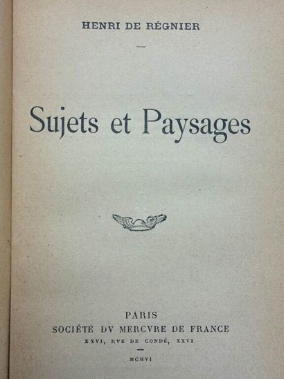 RÉGNIER, Henri de, RACHILDE, et NERVAT, Marie...