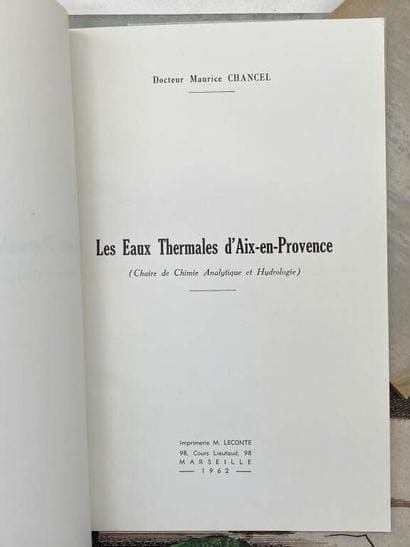[THERMAL WATERS]. Set of five works dealing...