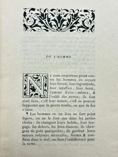 LA BRUYÈRE, Jean de. Les Caractères ou Les...